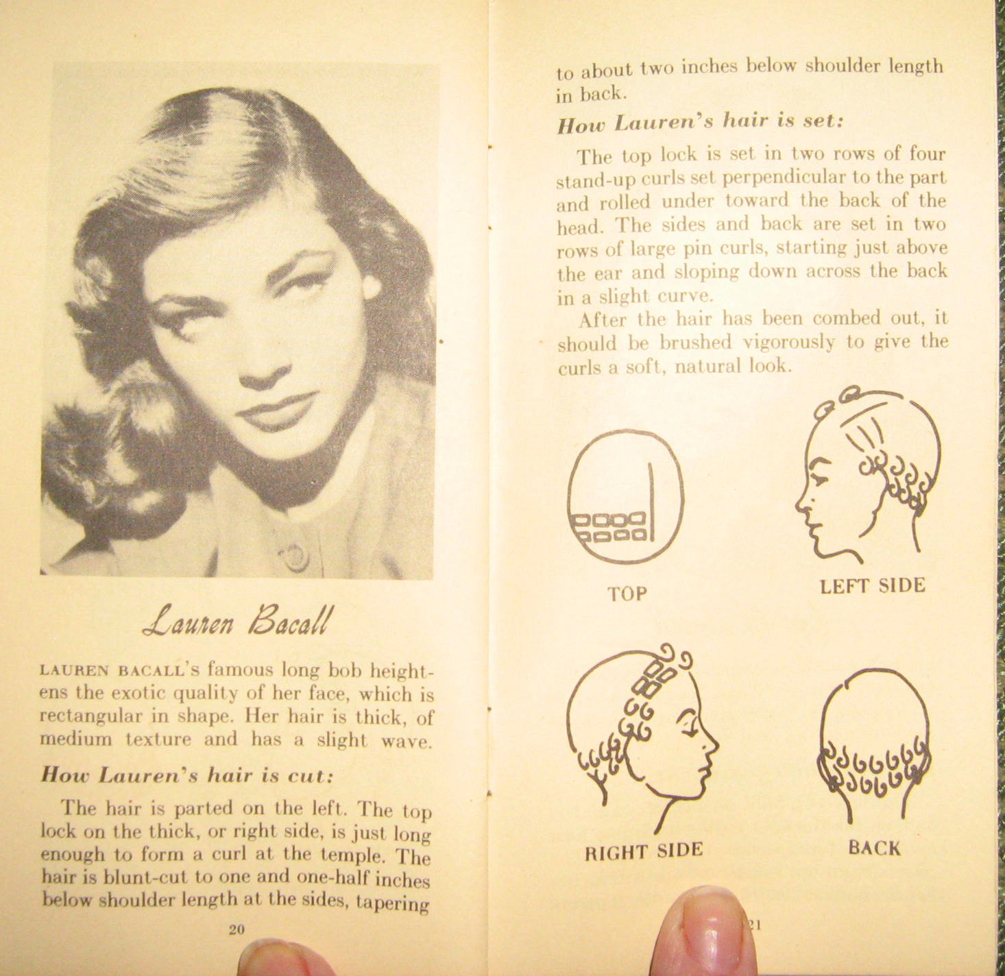 Victory Vintage Pin Curl Sets And Lauren Bacall Hair